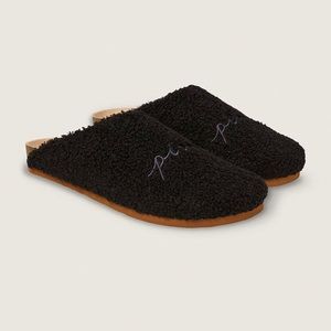 PINK black clog slippers